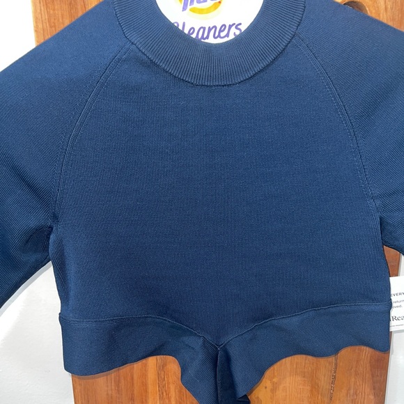 Alexander Wang Criss Cross Crop Top in Navy - Picture 8 of 11